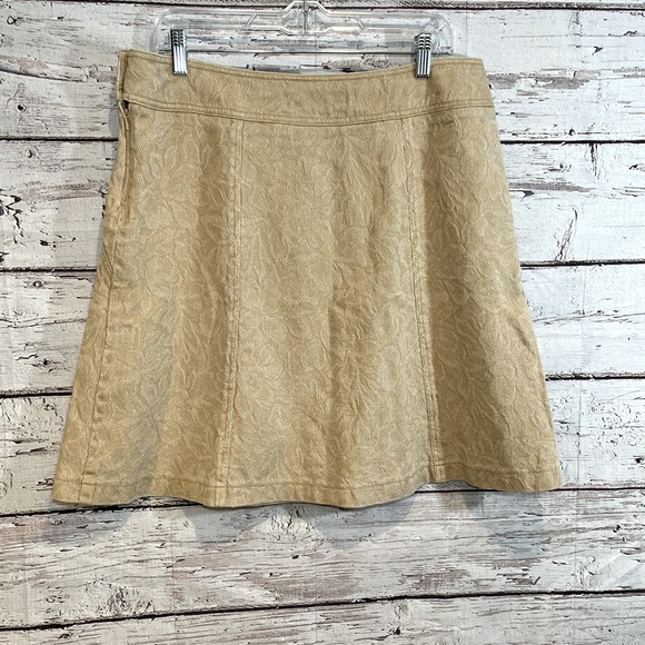 DKNY/CITY Patterned Tan Jean Skirt-12 - Picture 2 of 3